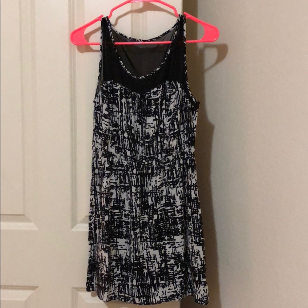 black and white dress